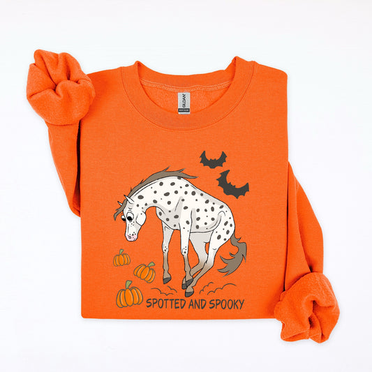 PREORDER spotted and spooky crewneck sweatshirt orange