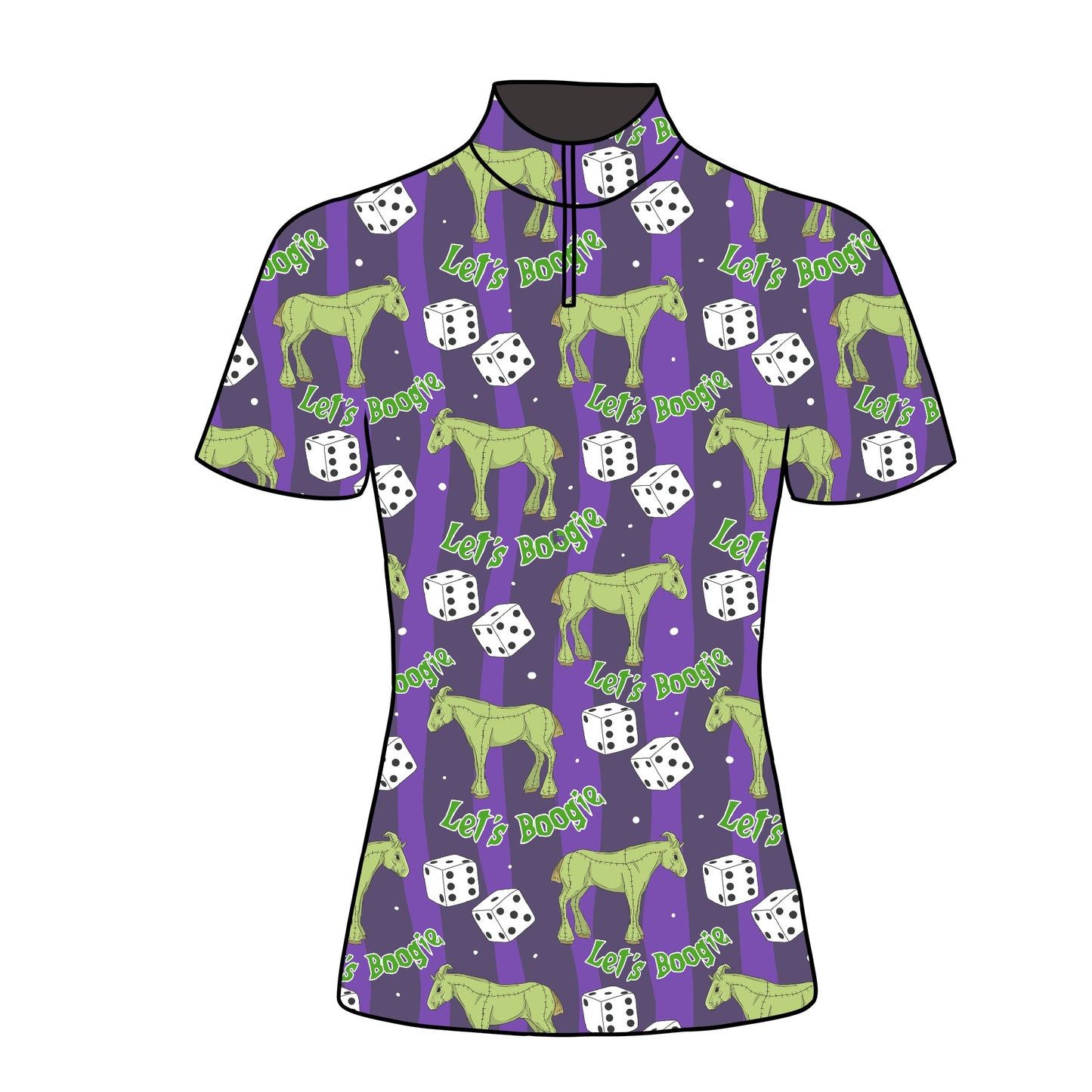 PREORDER let’s boogie short sleeve quarter zip