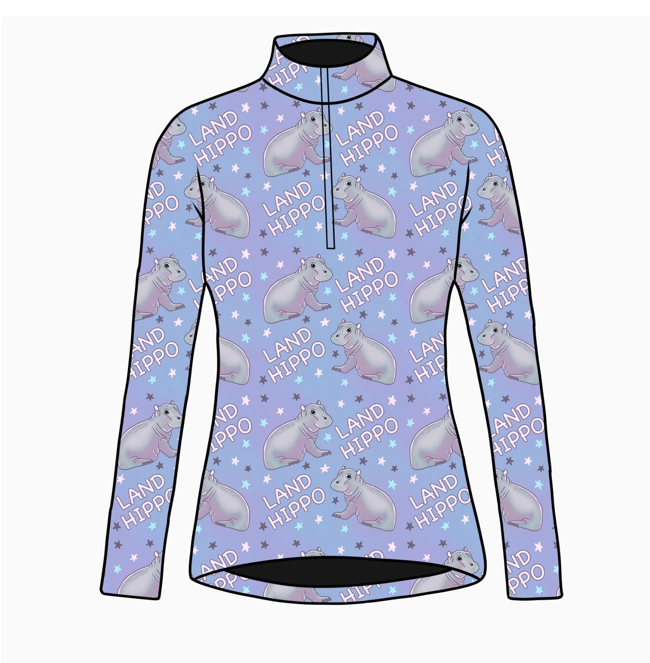 PREORDER Land hippo long sleeve quarter zip