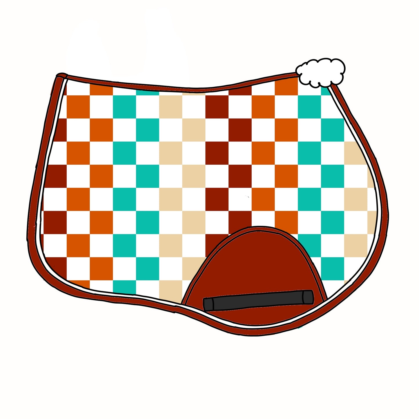 PRE ORDER variegated checker saddle pad jump/dressage