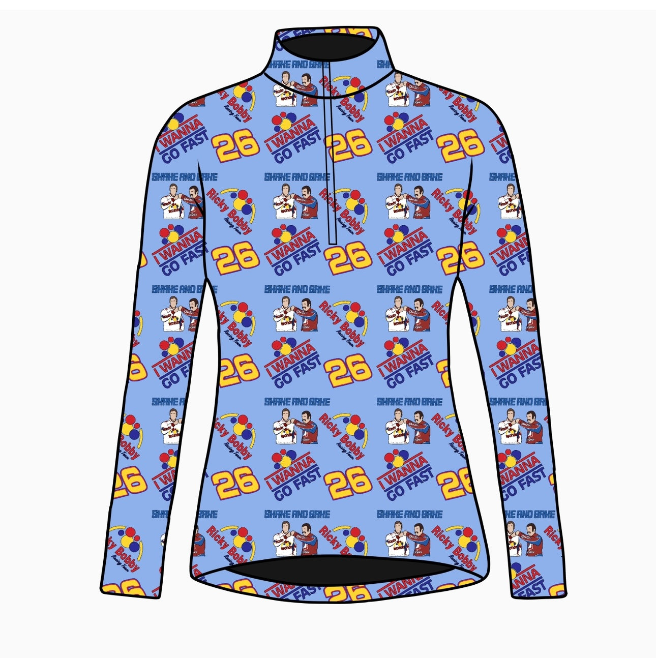 PREORDER Ricky Bobby long sleeve quarter zip