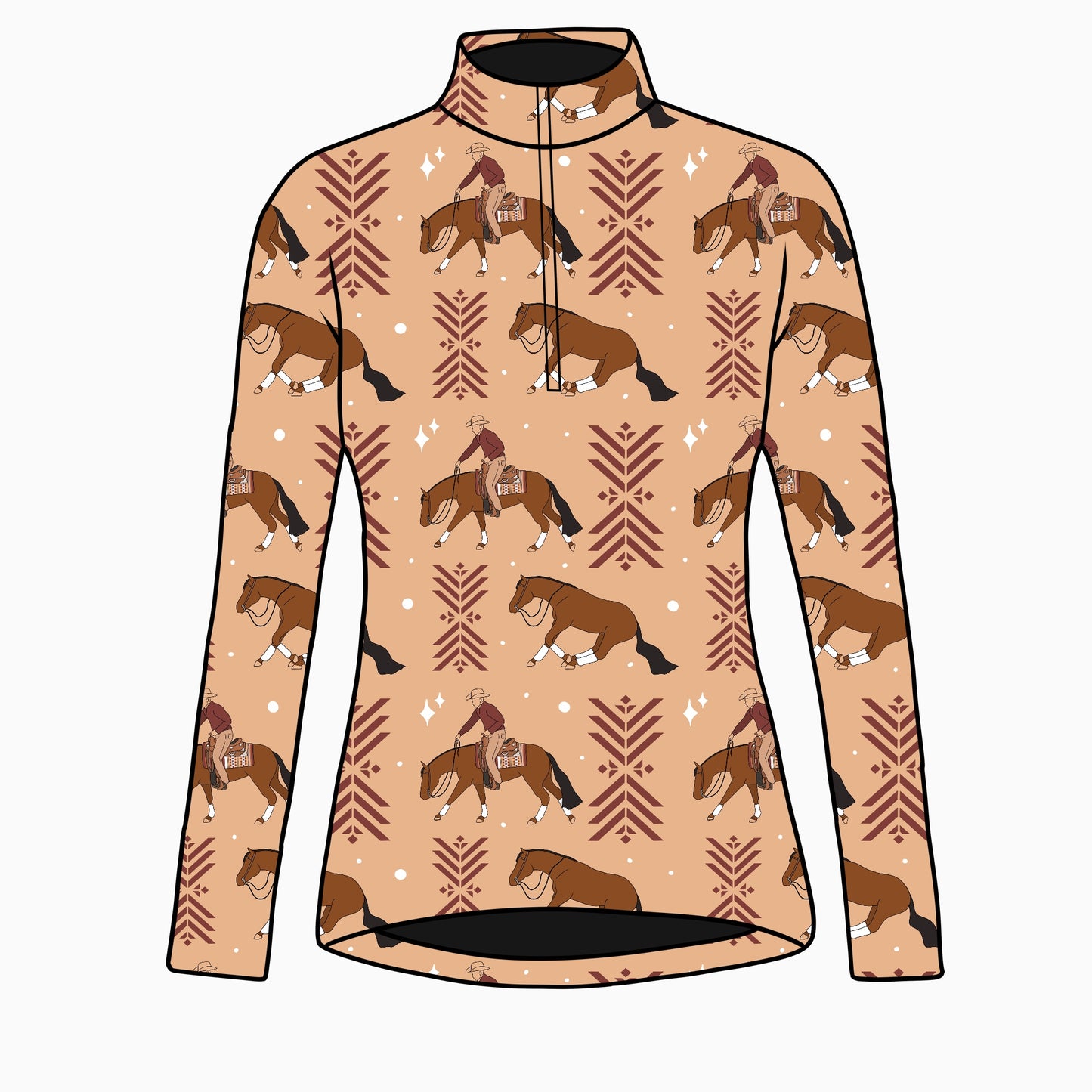 PREORDER reining long sleeve quarter zip