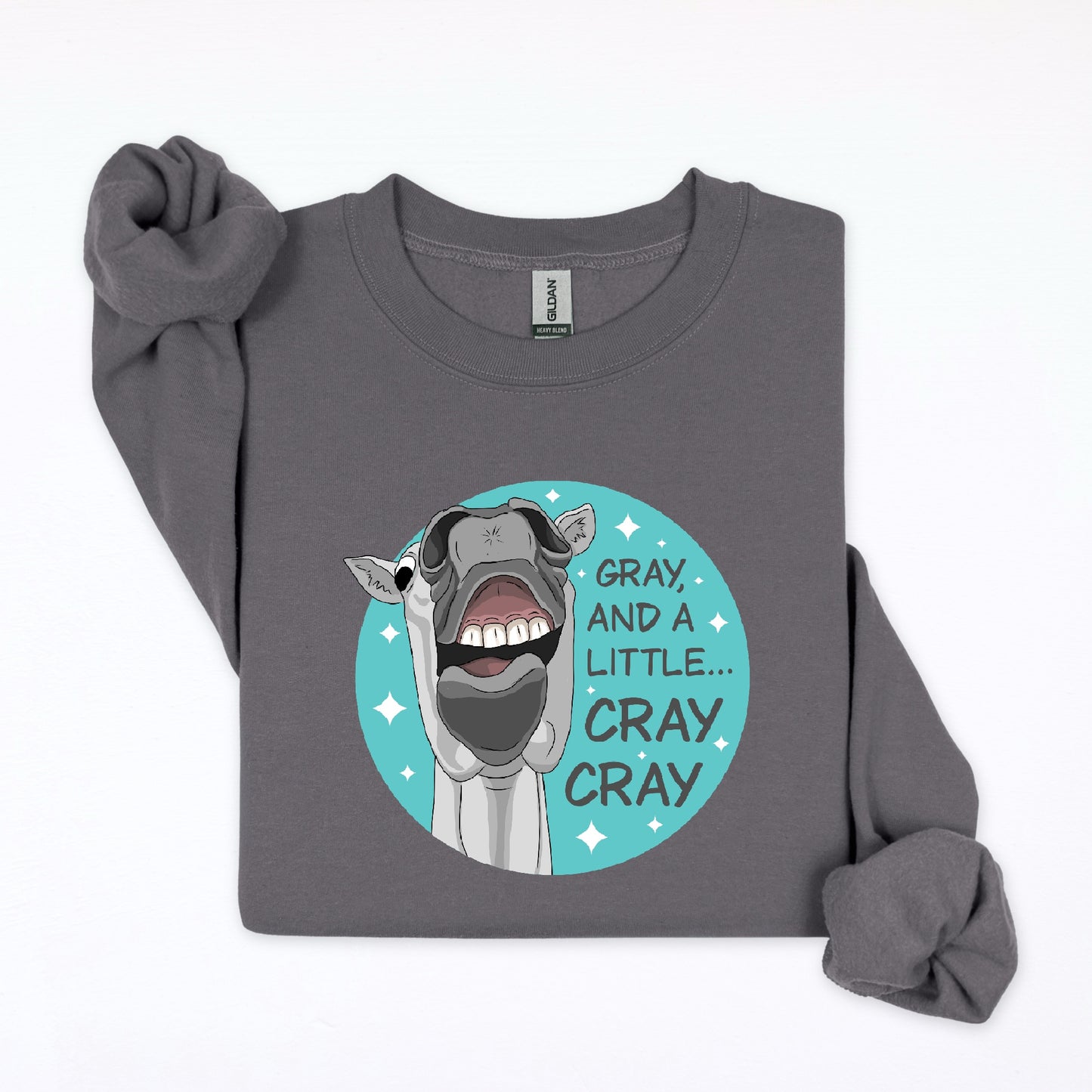 PREORDER gray and cray cray crewneck sweatshirt