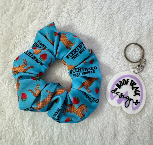 Twat waffle large hair scrunchie (1pack)