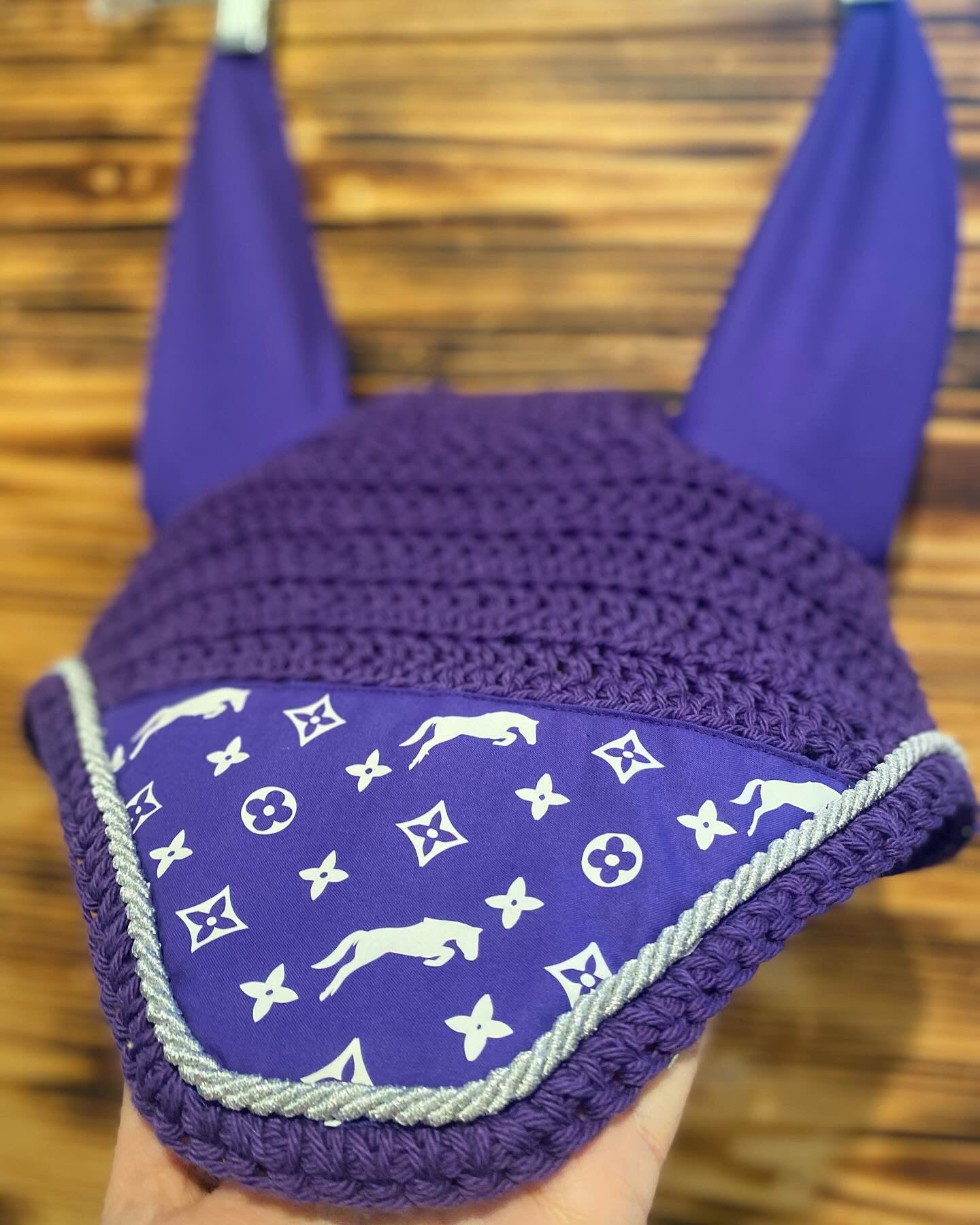 Purple designer inspired fly bonnet