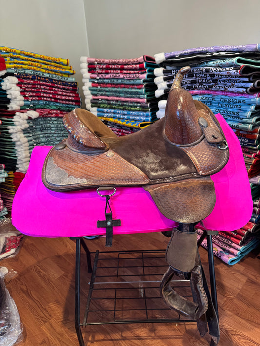 Hot pink western saddle pad cover