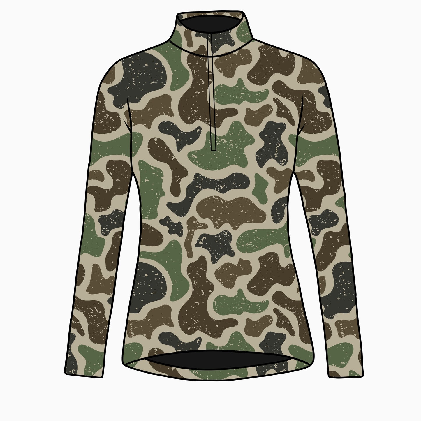 PREORDER camo 1 long sleeve quarter zip