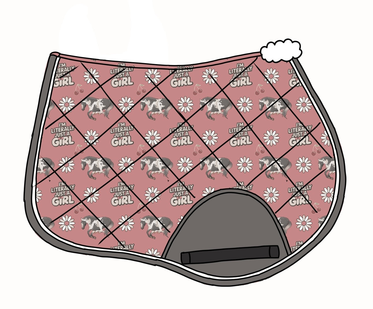 PREORDER Just a girl saddle pad