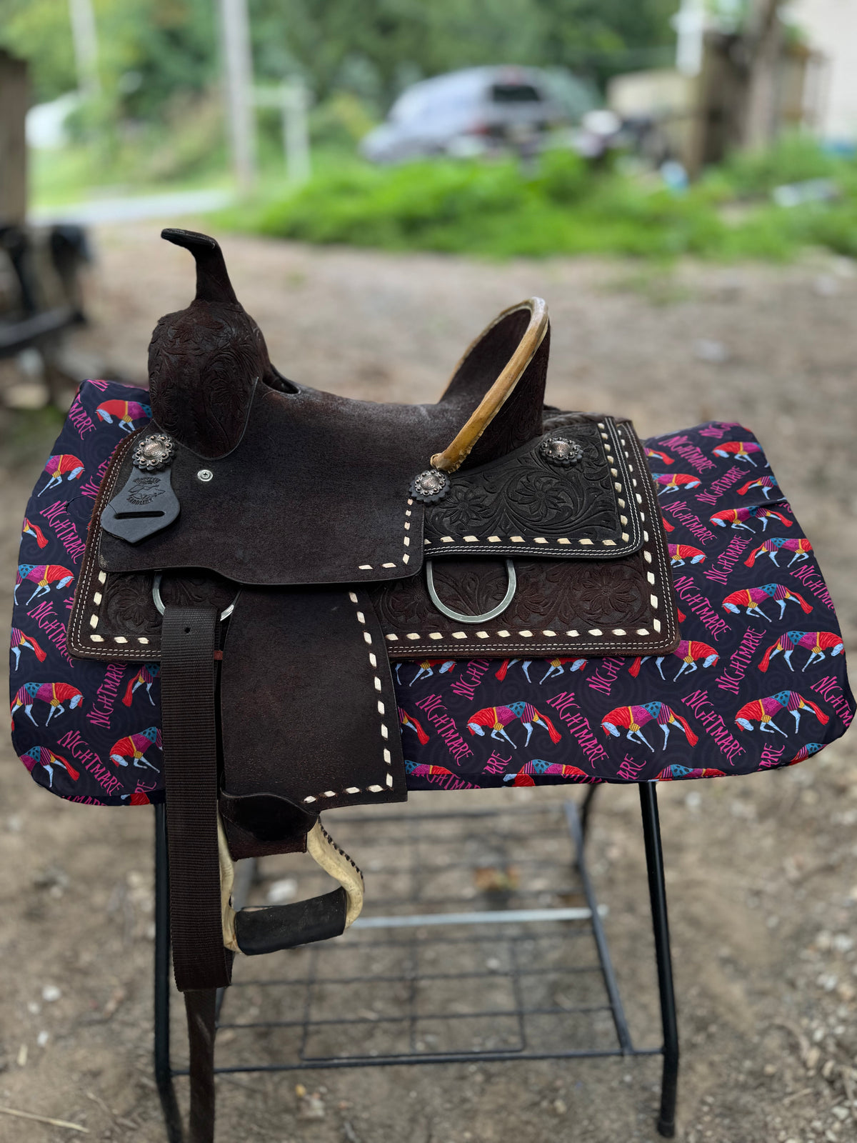 Nightmare western saddle pad COVER