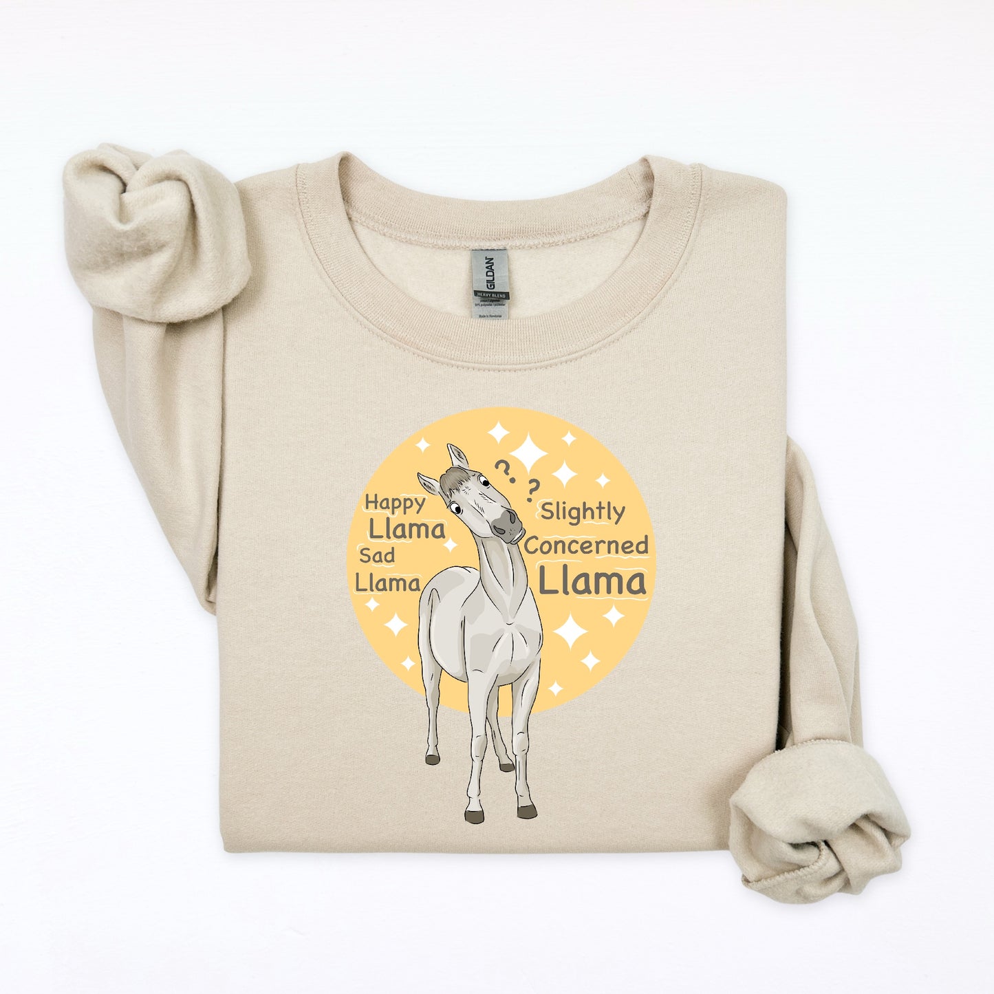 PREORDER concerned llama crewneck sweatshirt