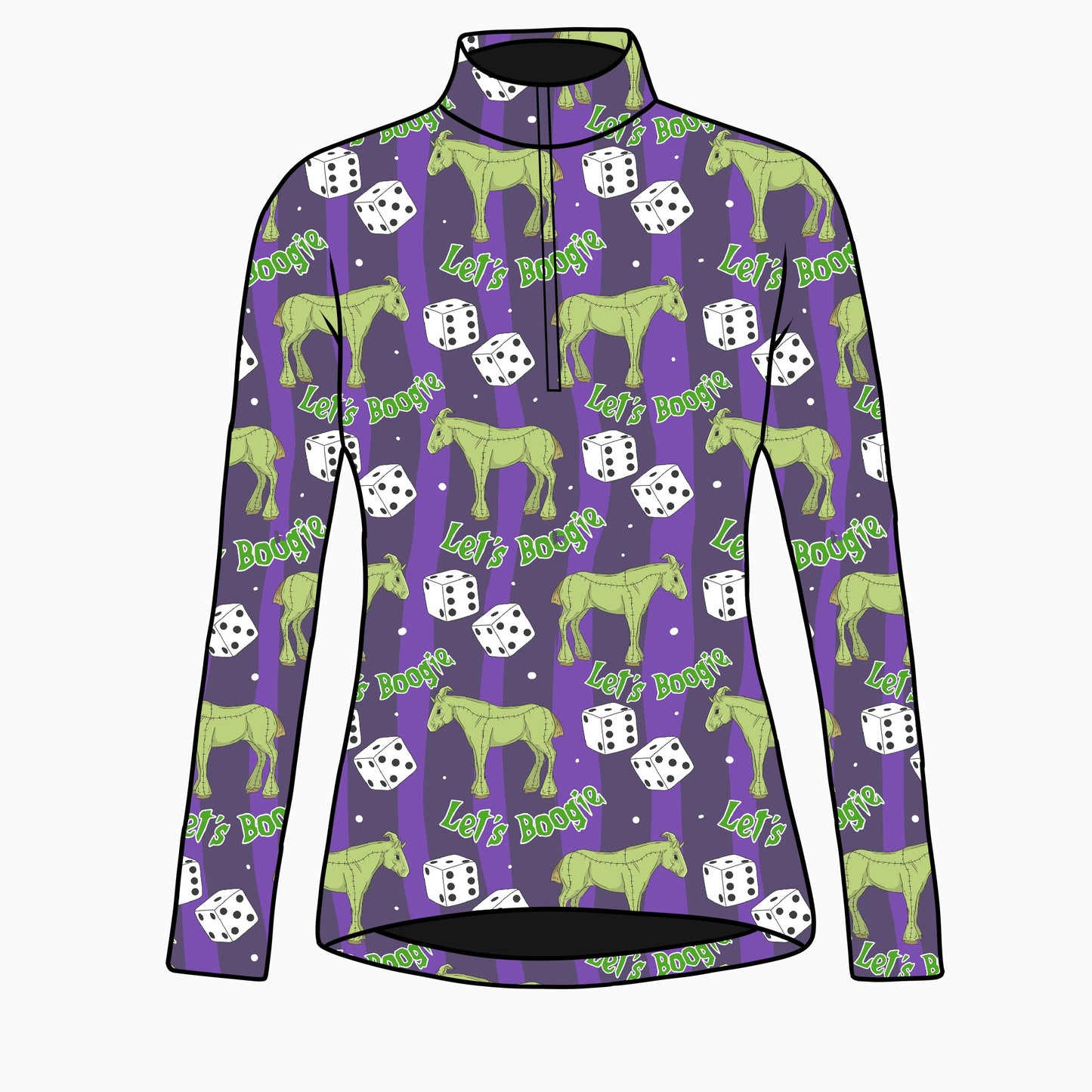 PREORDER let’s boogie long sleeve quarter zip