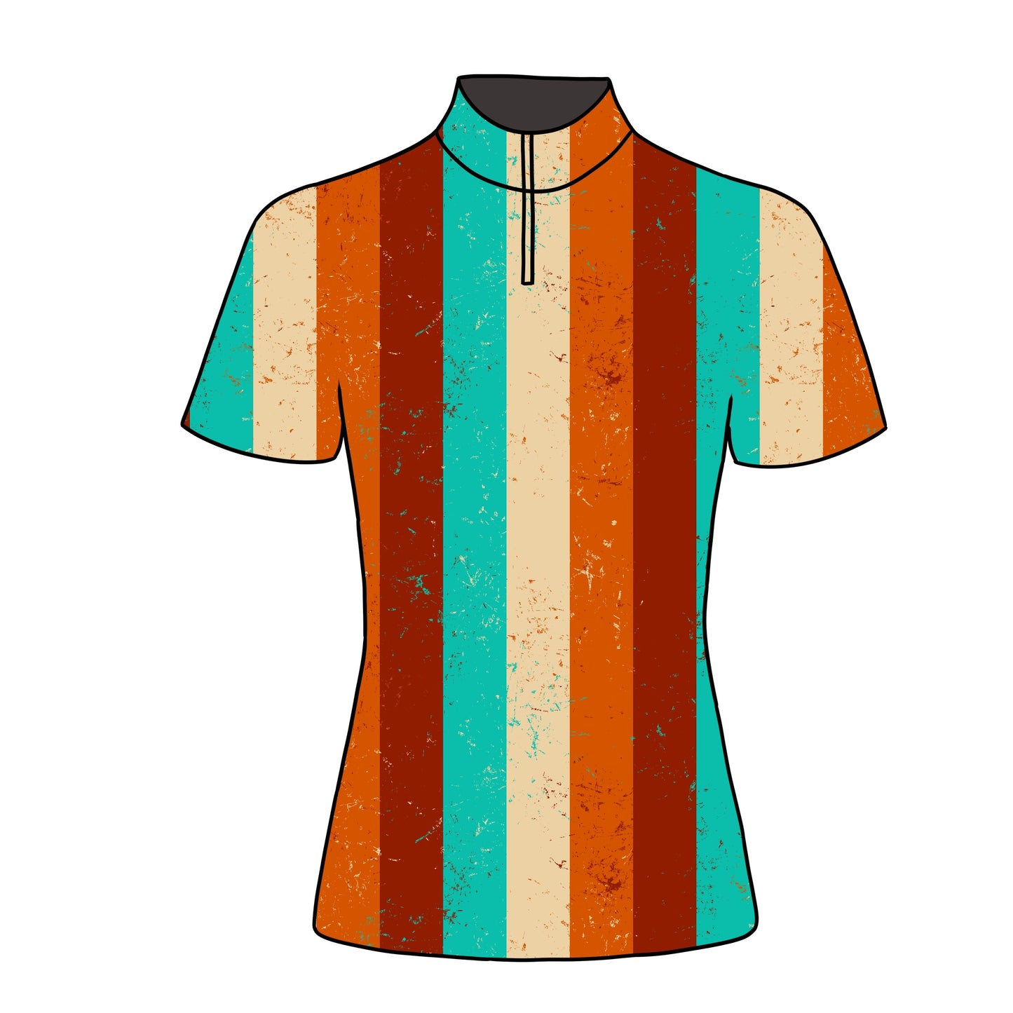PREORDER stripes short sleeve quarter zip
