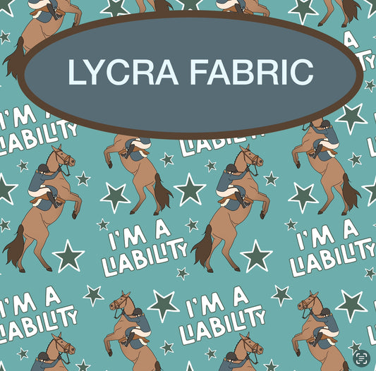 PREORDER liability Lycra (4 way stretch) fabric 1 yard PRECUT