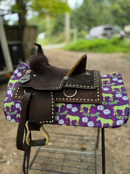 Let’s boogie western saddle pad COVER