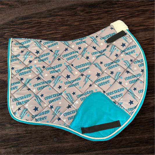 Crackhead energy jump cut saddle pad