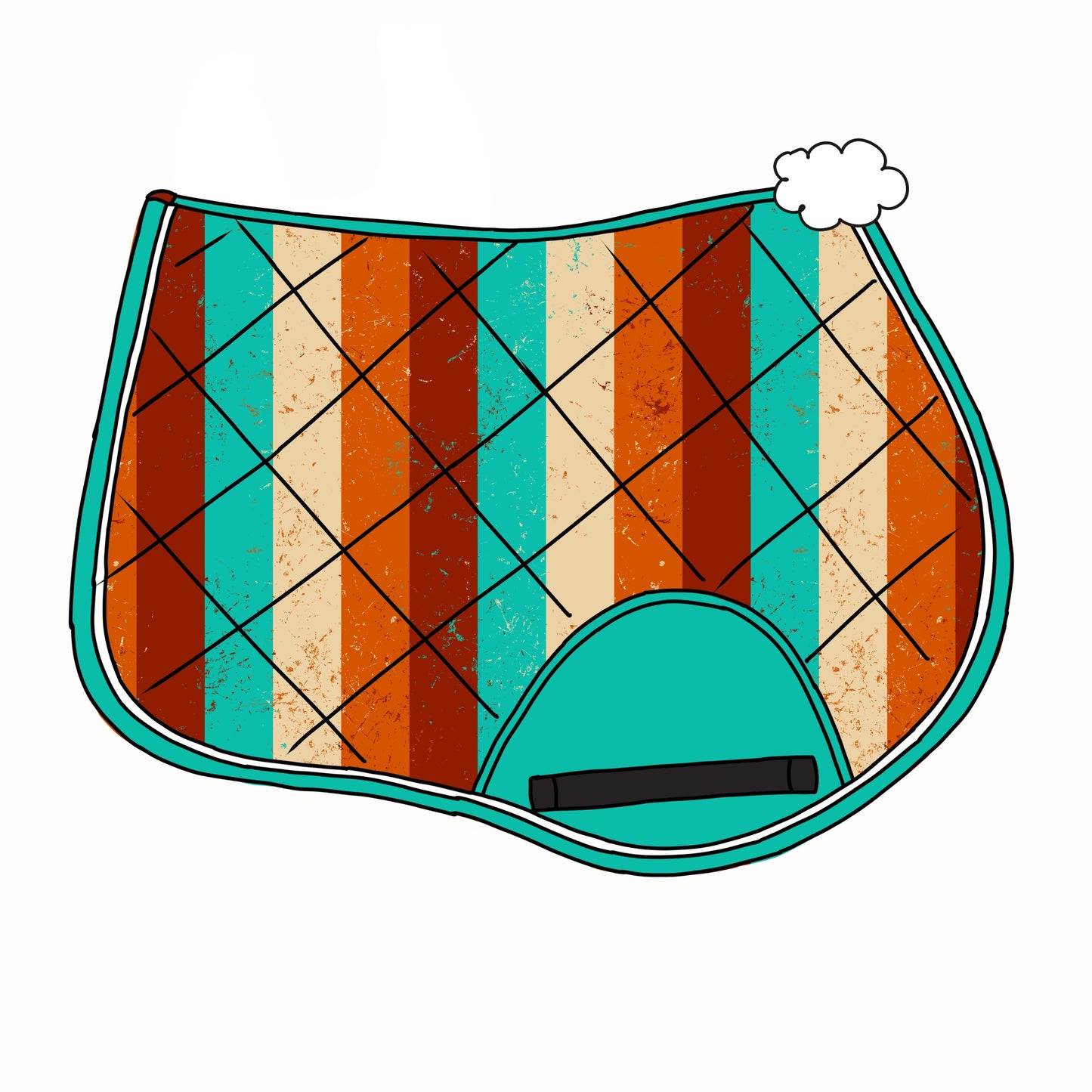 PRE ORDER variegated stripes saddle pad jump/dressage