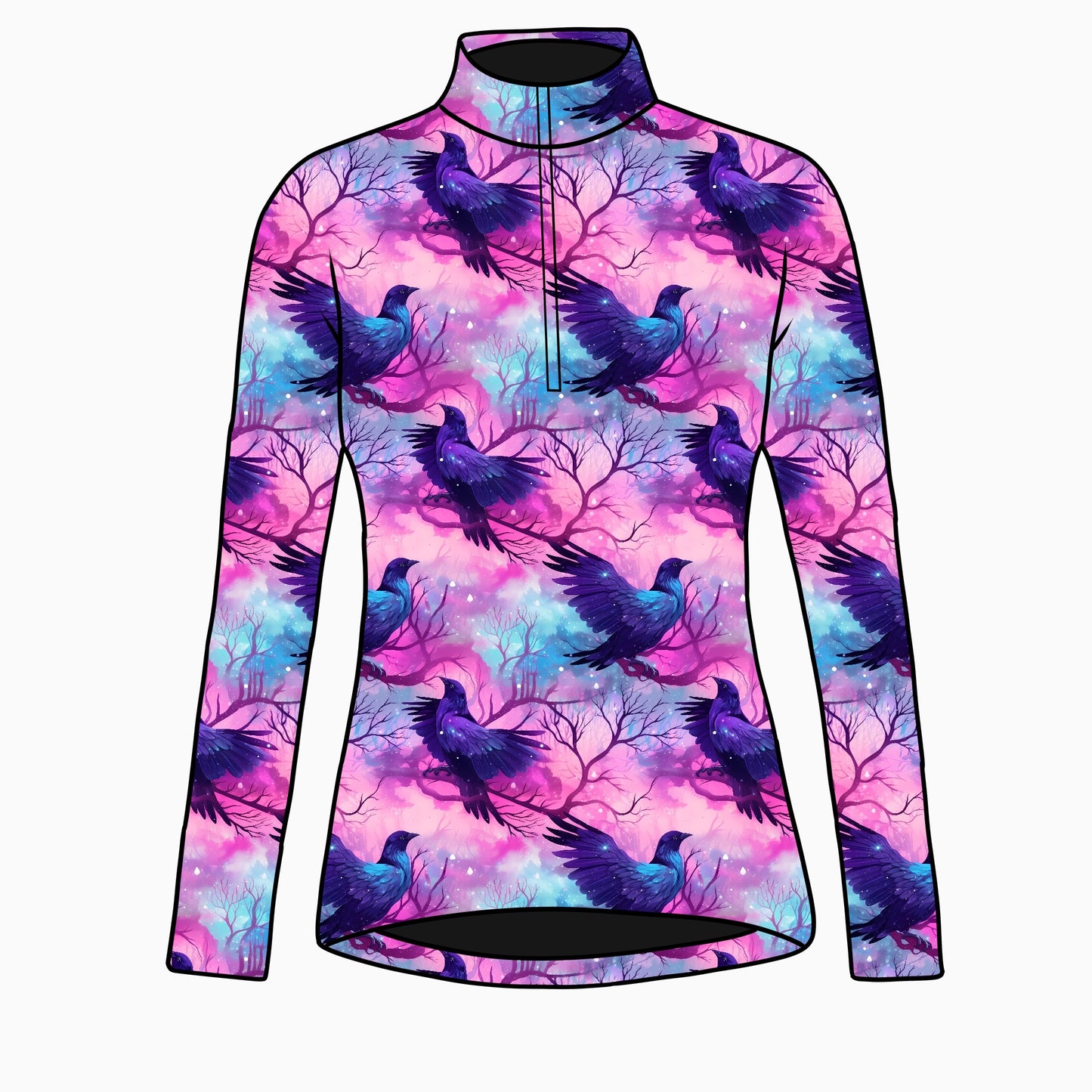 PREORDER pastel crows long sleeve quarter zip