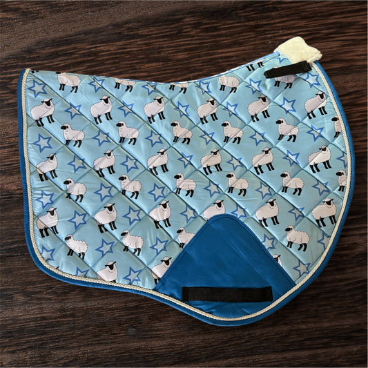 Blue sheep jump cut saddle pad