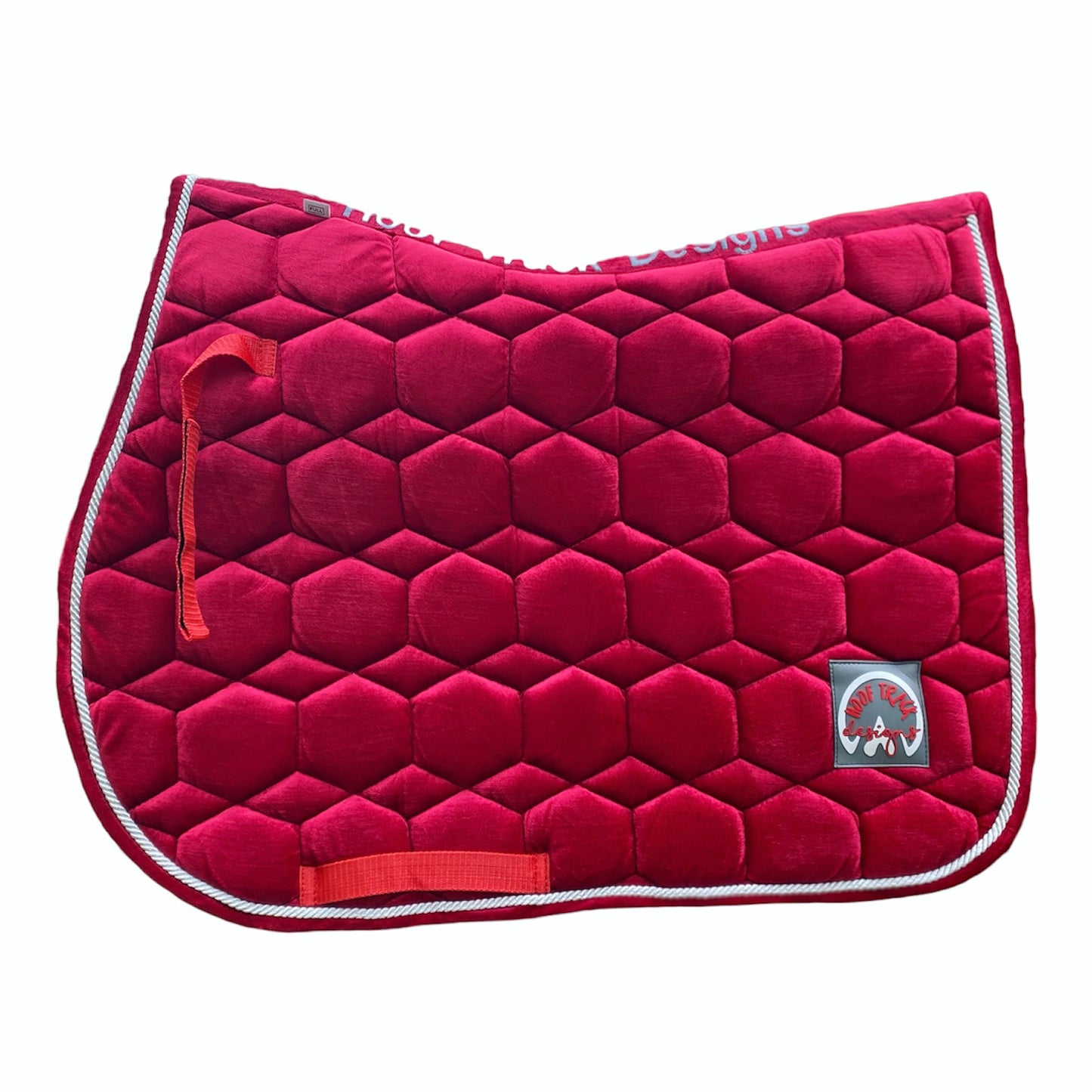 Dark pink velvet all purpose saddle pad