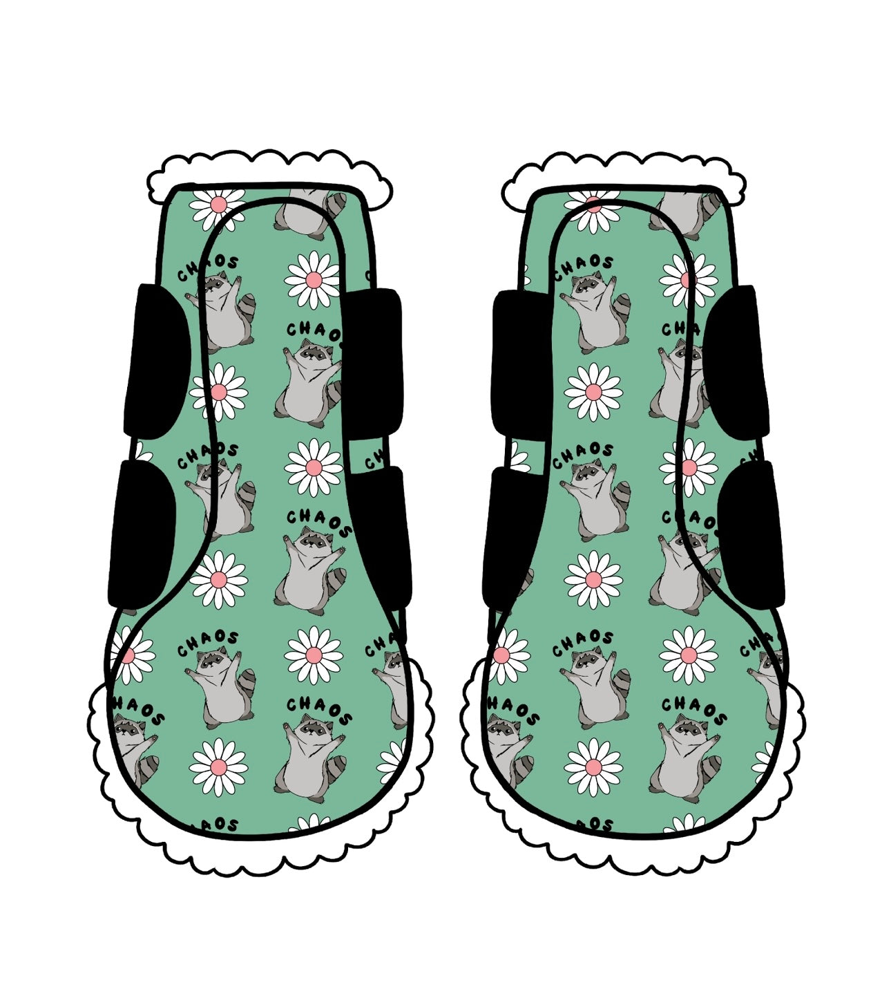 PREORDER Green chaos raccoon boots