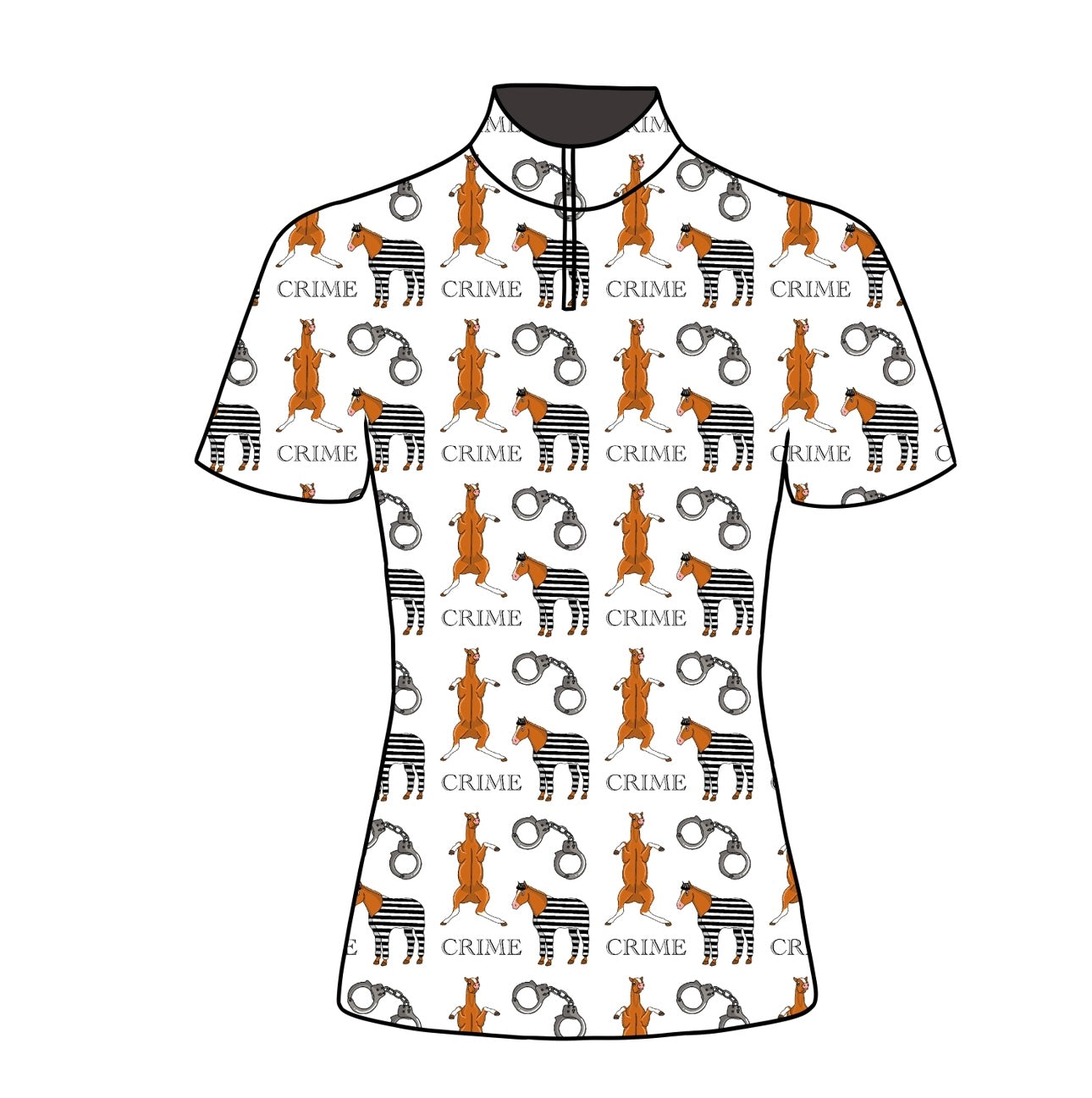 PREORDER Crime short sleeve quarter zip