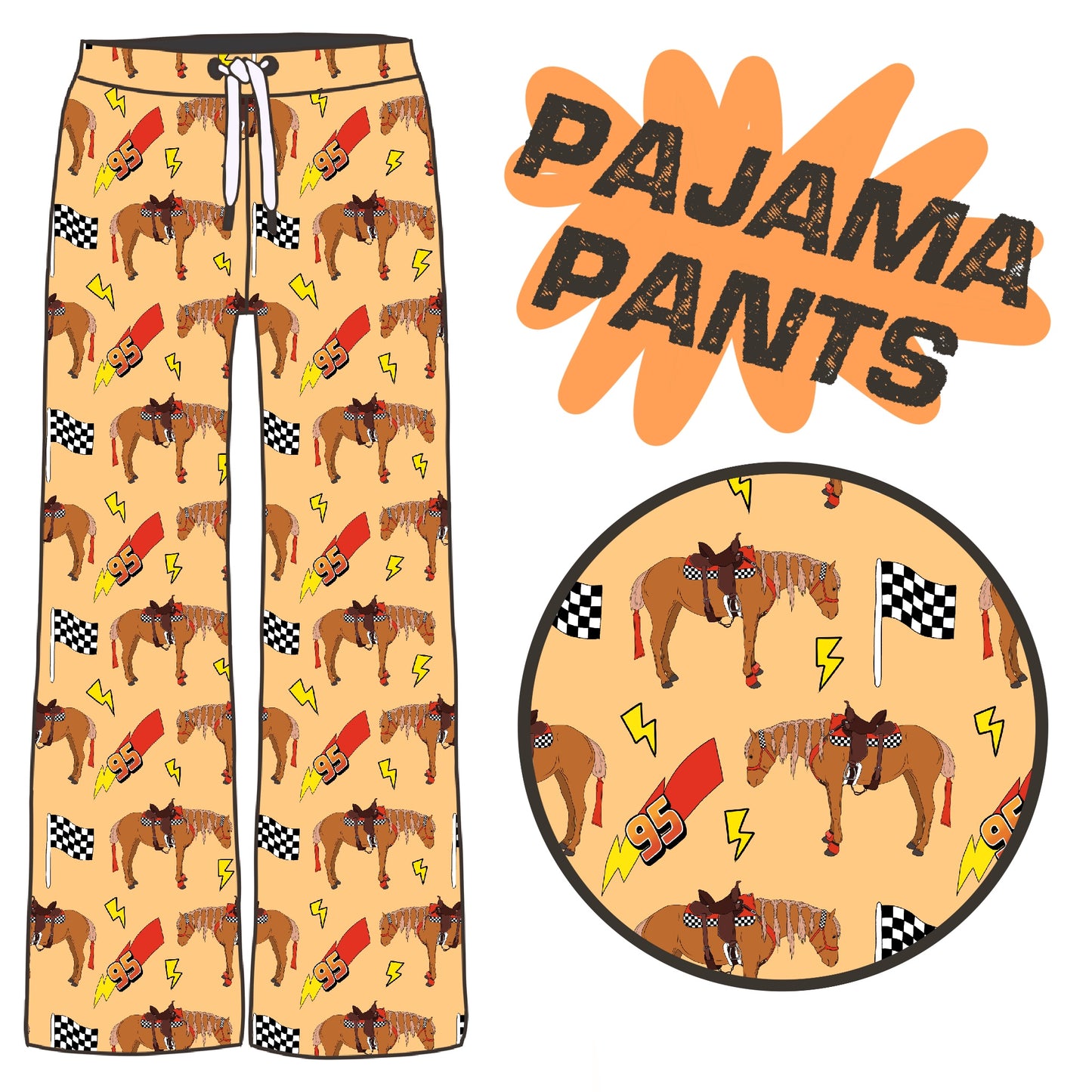 PREORDER lightning racer pj pants