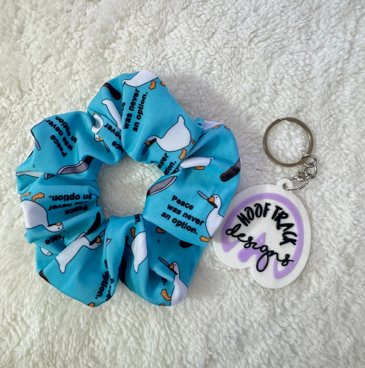 Peace was never an option large hair scrunchie (1pack)