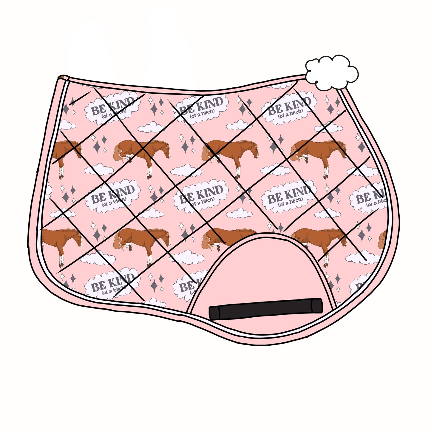 PREORDER Kind of a B**** pink saddle pad