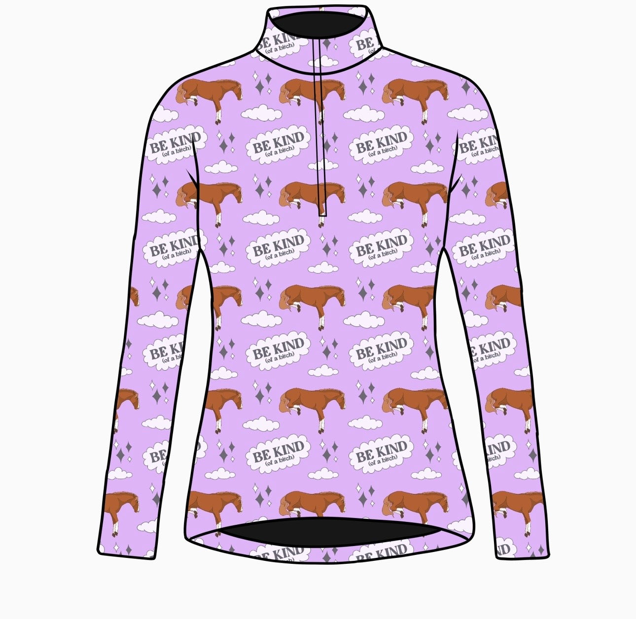 PREORDER kind of a B**** long sleeve quarter zip