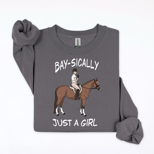 PREORDER just a girl crewneck sweatshirt