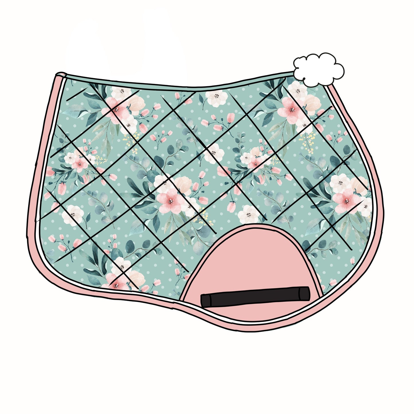 PRE ORDER floral 2 saddle pad jump/dressage