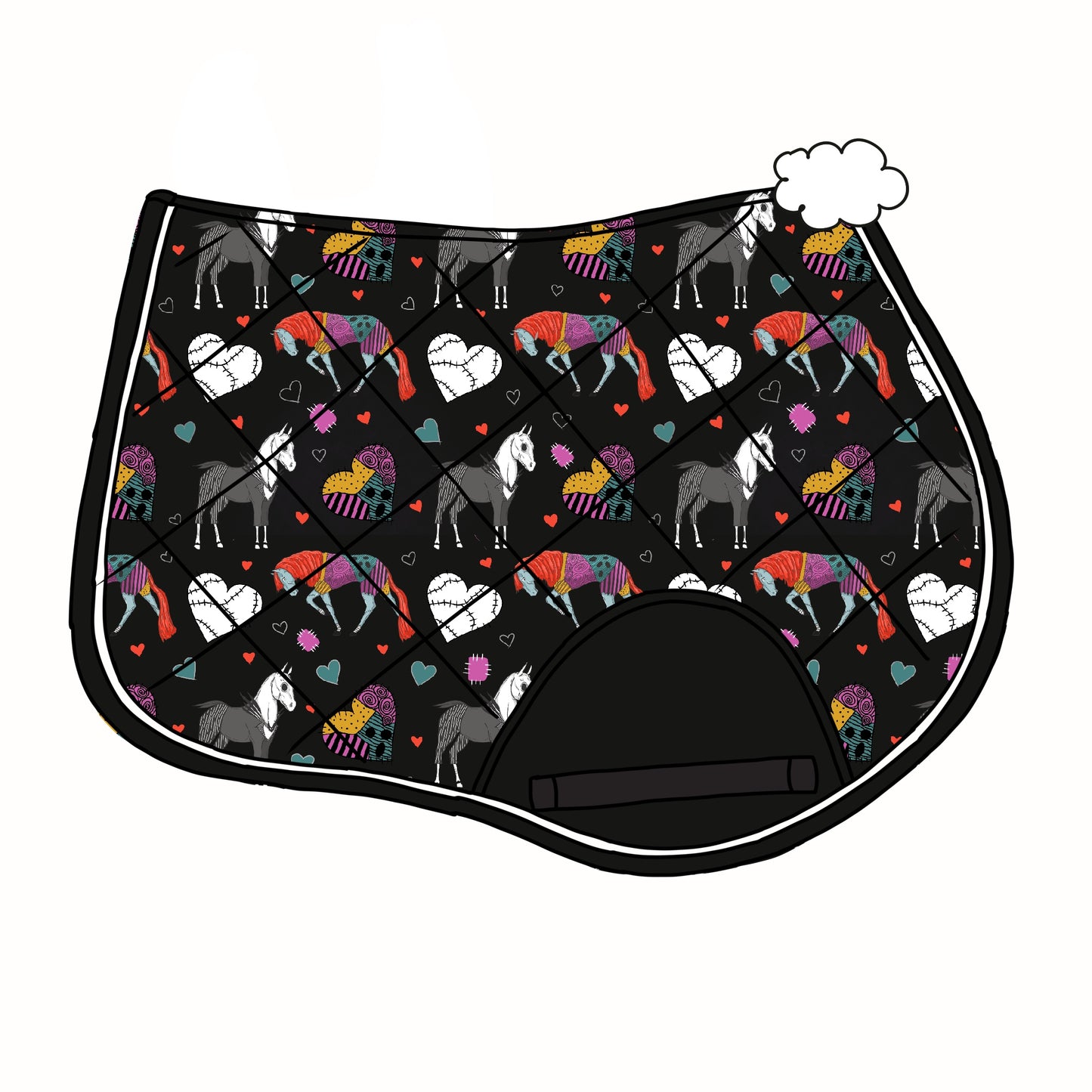 PREORDER Halloween horses saddle pad