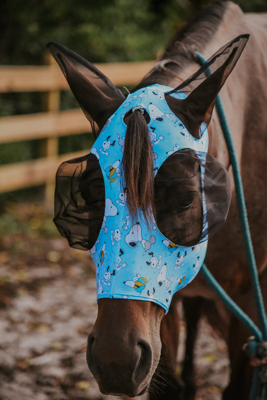 Snoopy Lycra fly mask