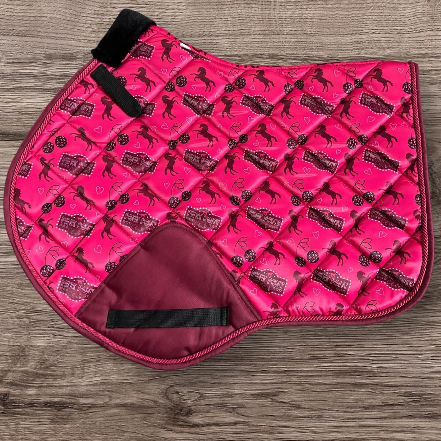 Pink pony club saddle pad