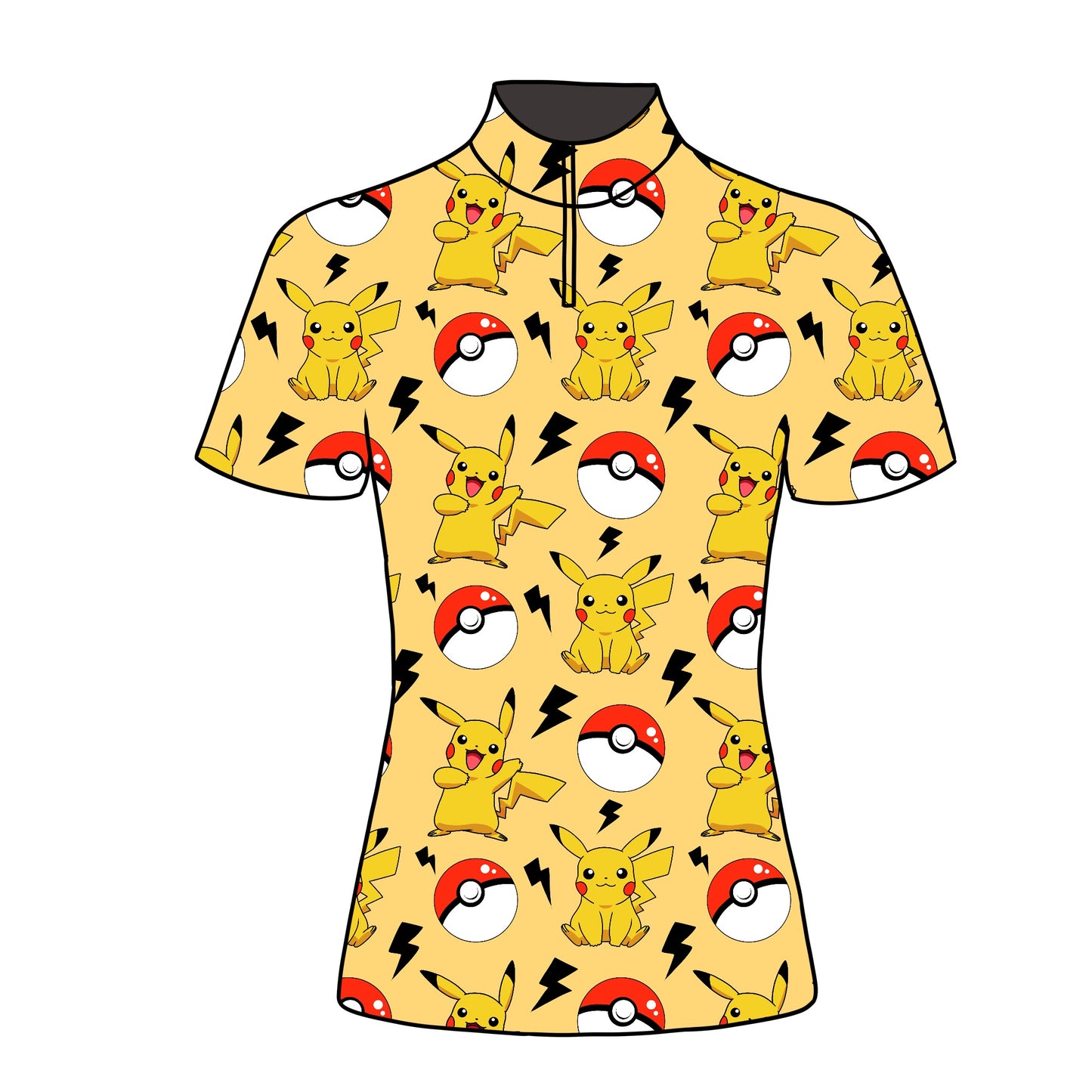 PREORDER pikachu short sleeve quarter zip