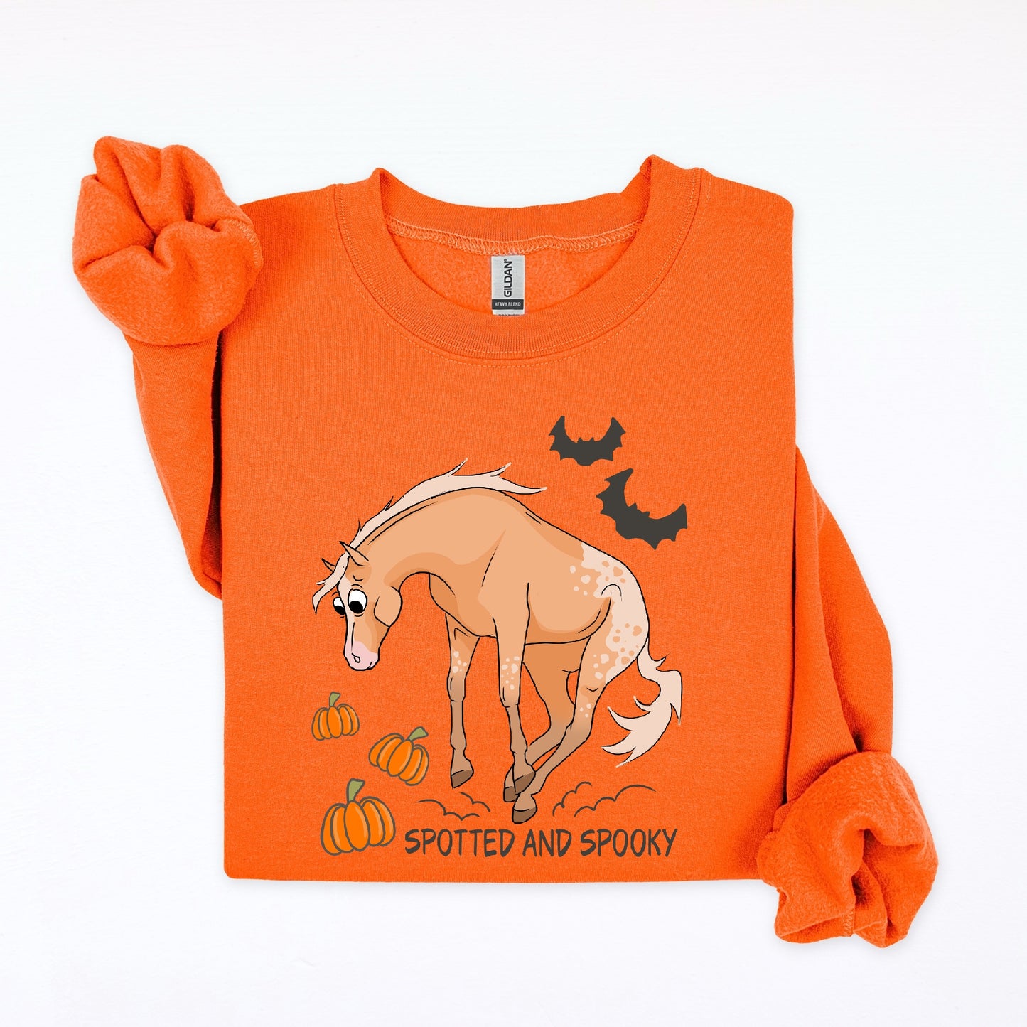 PREORDER spotted and spooky crewneck sweatshirt orange