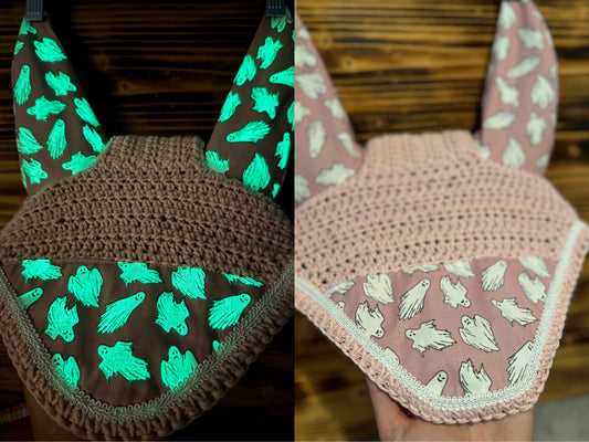 Glow in the dark ghost fly bonnet