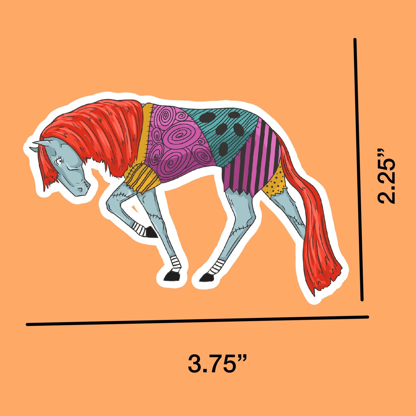 Halloween horse sticker pack