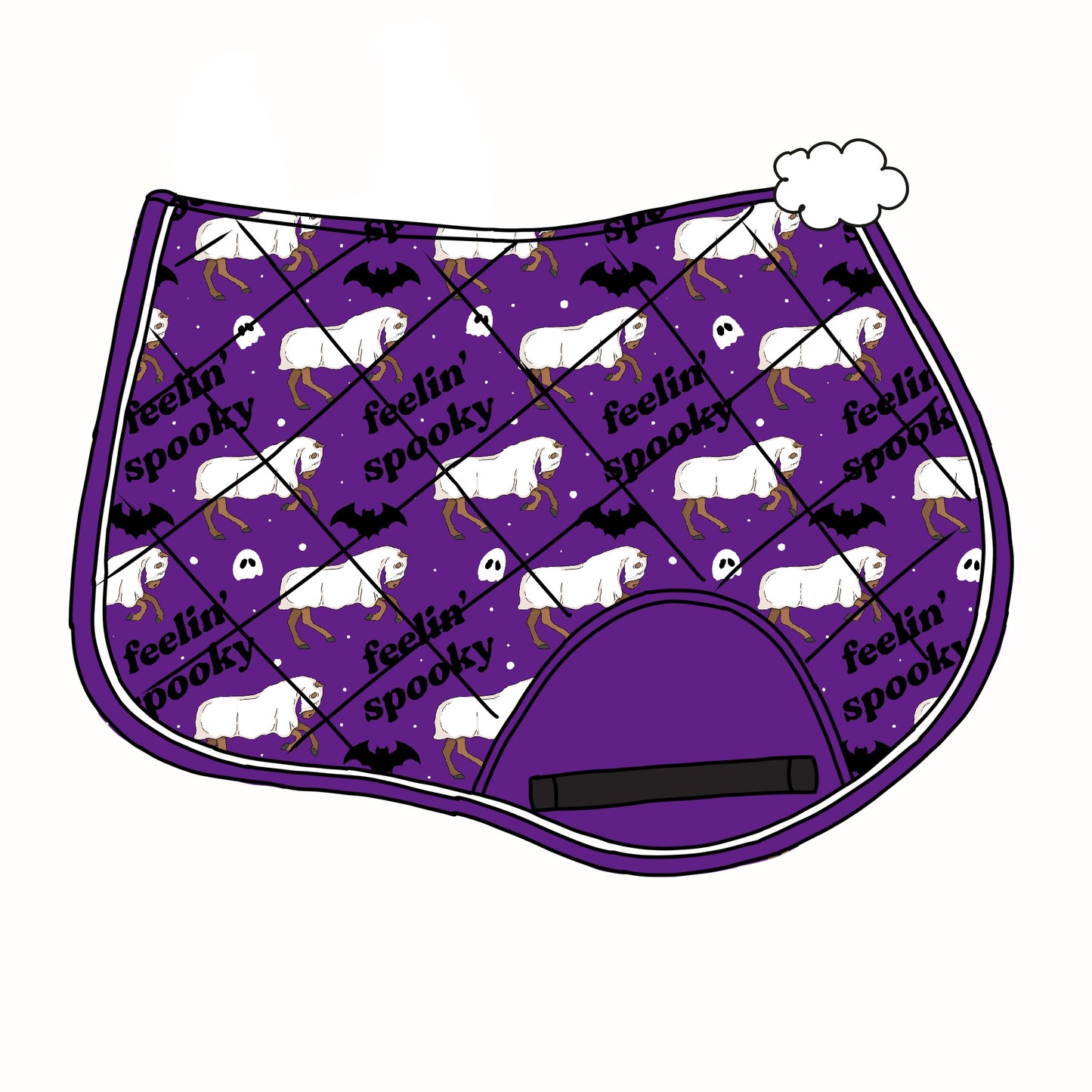PREORDER purple feelin spooky saddle pad