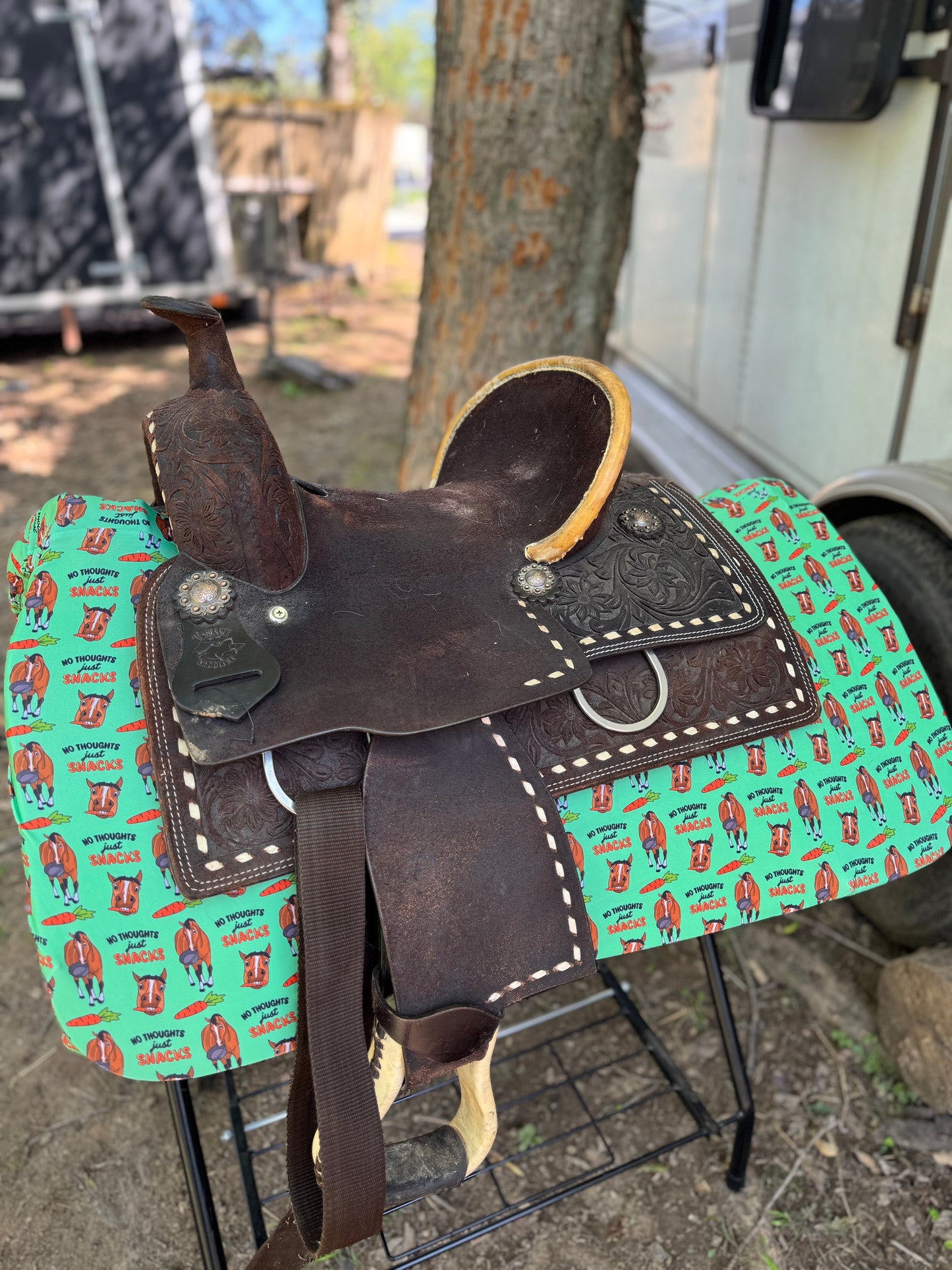 Just snacks western saddle pad COVER
