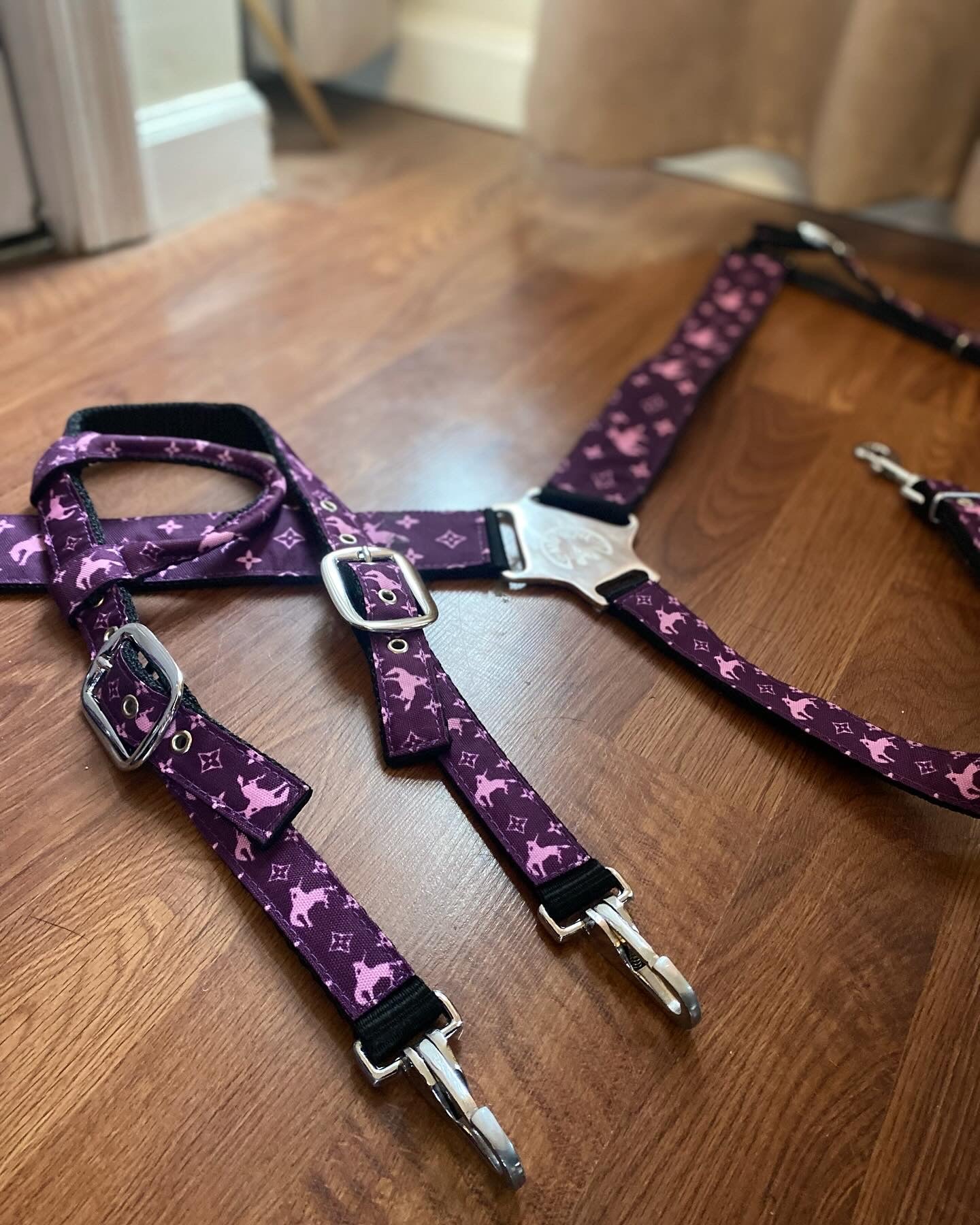 Purple designer inspired nylon tack set