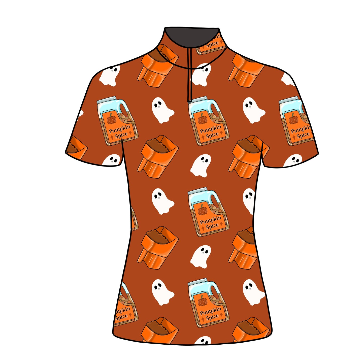 PREORDER pumpkin spice short sleeve quarter zip