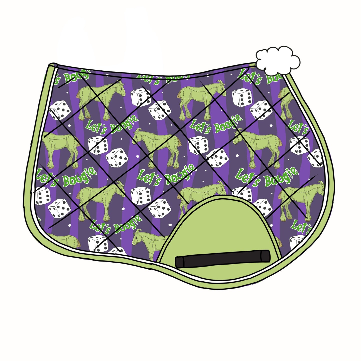 PREORDER let’s boogie saddle pad