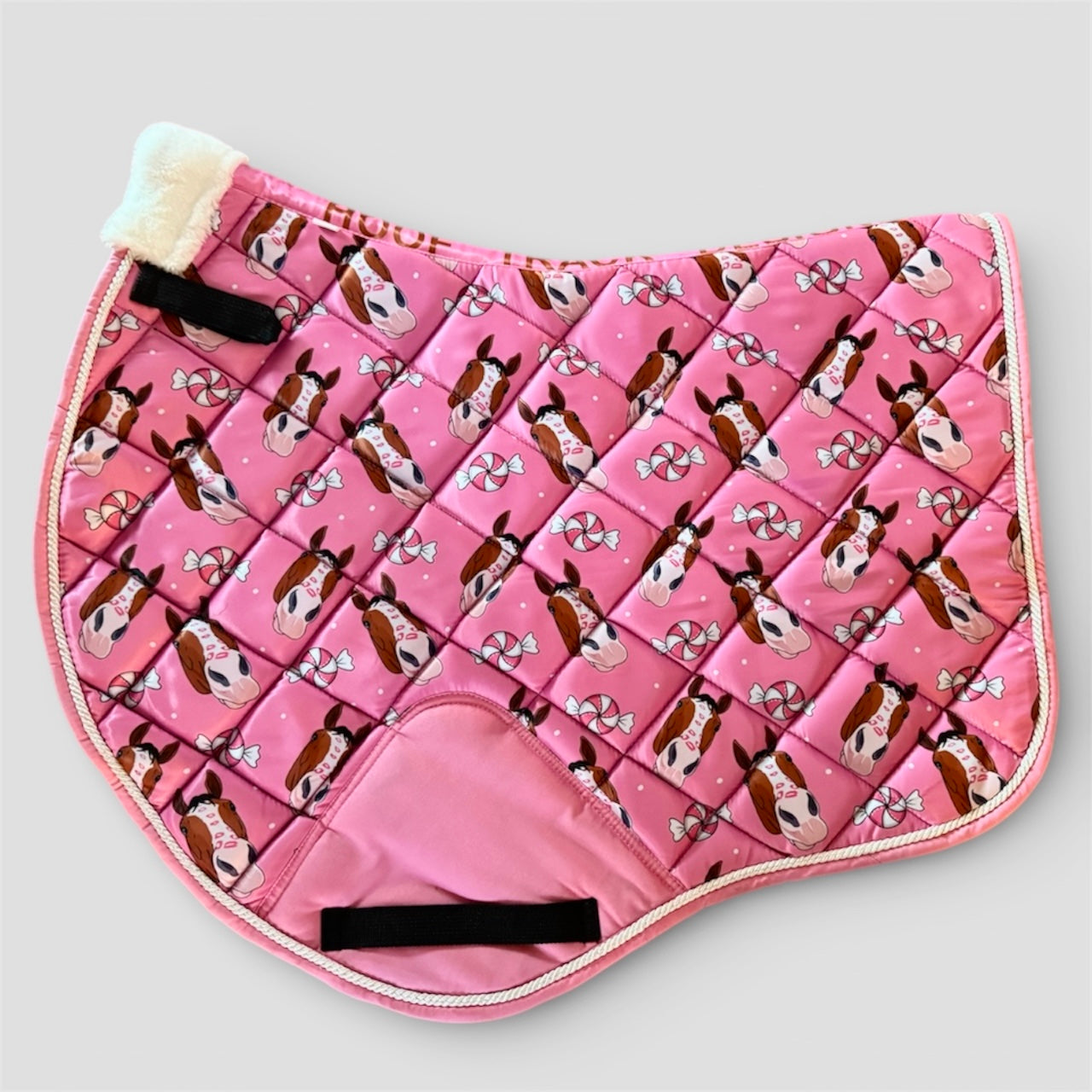 Peppermint kisses saddle pad