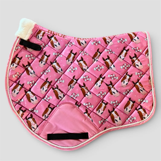 Peppermint kisses saddle pad