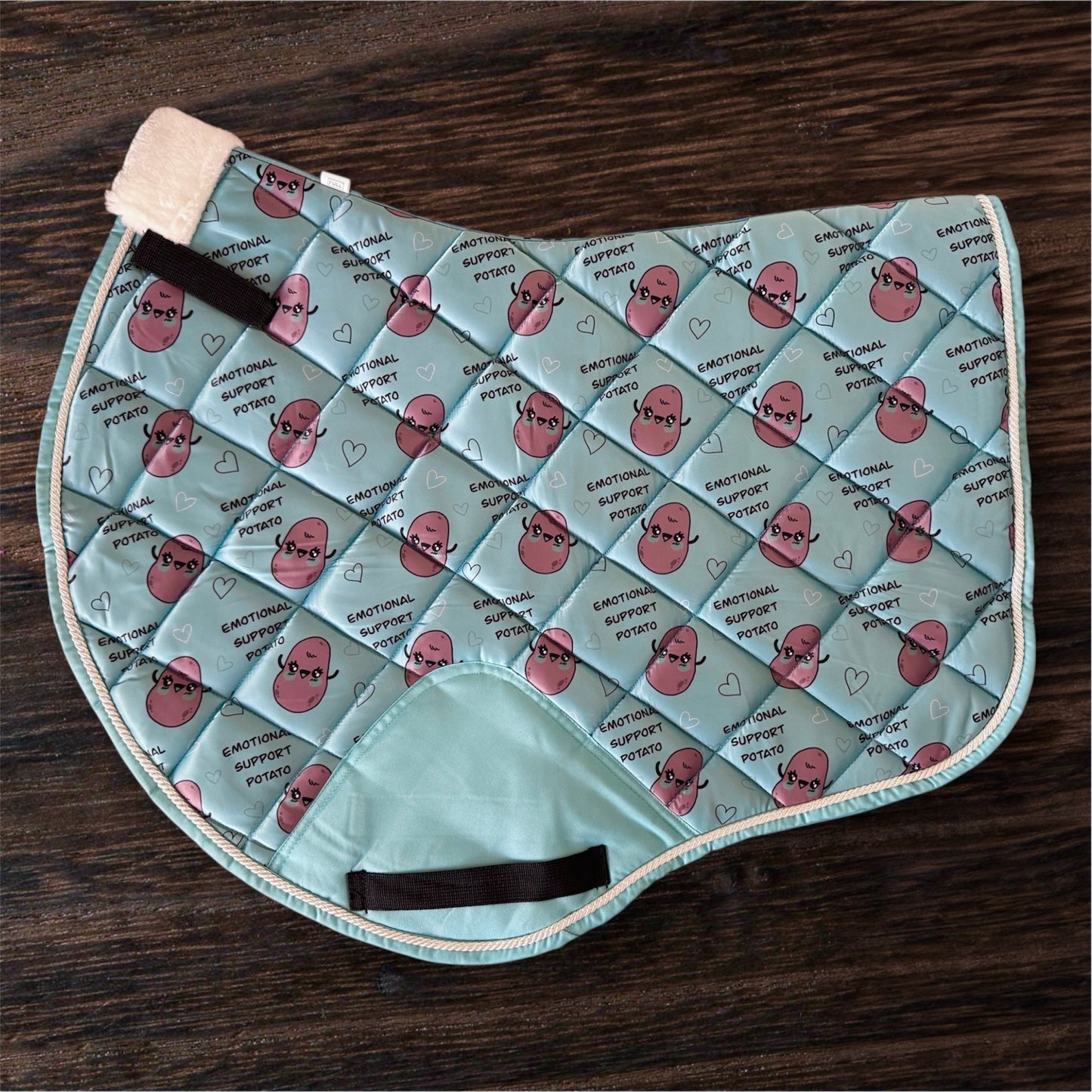 PREORDER Blue emotional support potato saddle pad
