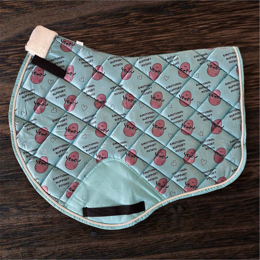 Blue potato jump cut saddle pad