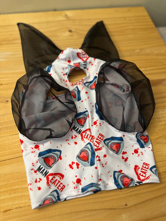 Man eater fly mask