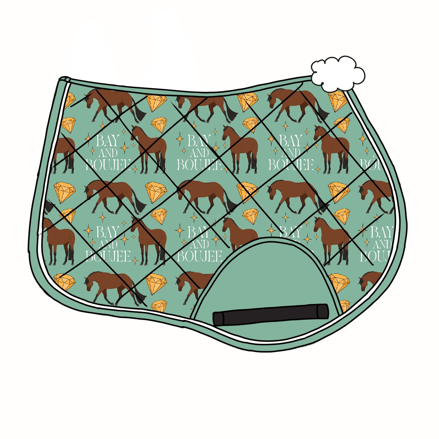 PREORDER bay and boujee saddle pad