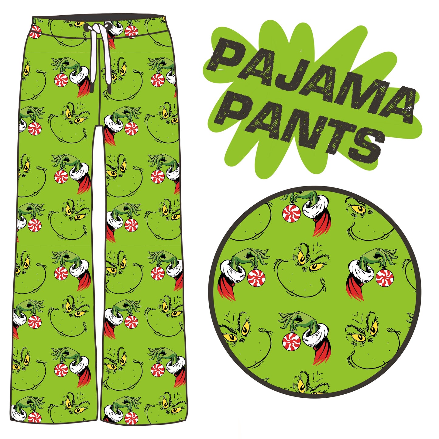 PREORDER grinch pj pants